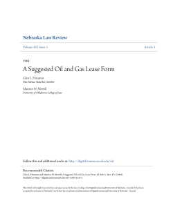 A Suggested Oil and Gas Lease Form