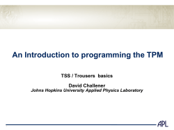 An Introduction to programming the TPM