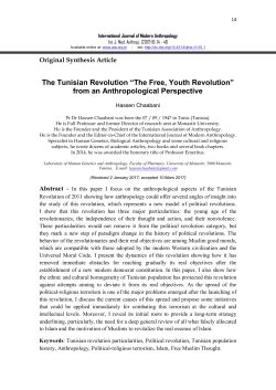 The Tunisian Revolution - International Journal of Modern