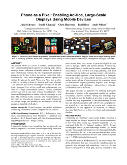 Phone as a Pixel: Enabling Ad-Hoc, Large