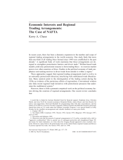Economic Interests and Regional Trading Arrangements: The Case