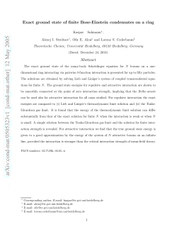 Exact ground state of finite Bose