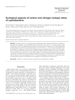Ecological aspects of carbon and nitrogen isotope ratios of