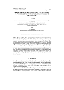 NORTH &ndash; SOUTH ASYMMETRY OF ZONAL AND MERIDIONAL