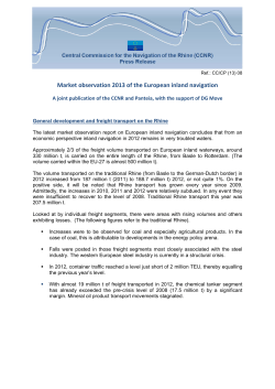 Market observation 2013 of the European inland navigation