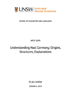 ARTS3295 Understanding Nazi Germany