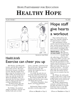 healthy hope - Hope Partnership for Education