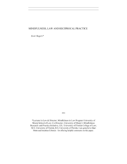 Mindfulness, Law and Reciprocal Practice