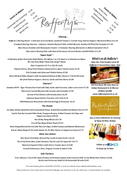 Menu - Rafferty`s