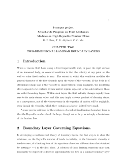 1 Introduction. 2 Boundary Layer Governing Equations.