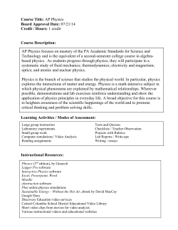 AP Physics - Central Columbia School District