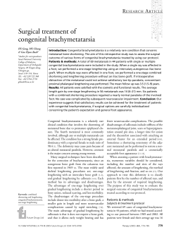 Surgical treatment of congenital brachymetatarsia