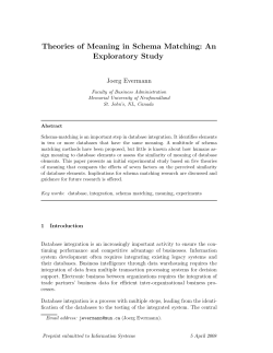 Theories of Meaning in Schema Matching