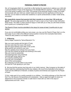 personal parent`s prayer guidelines