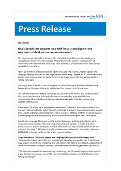 King`s Speech cast supports local NHS Trust`s campaign to raise