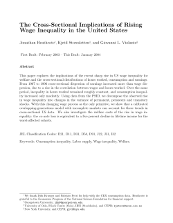 The Cross-Sectional Implications of Rising Wage Inequality in the