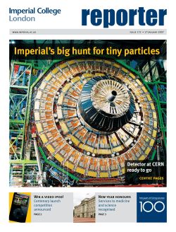 Imperial`s big hunt for tiny particles
