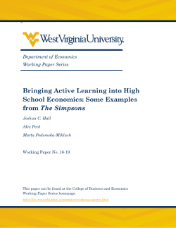Bringing Active Learning into High School Economics