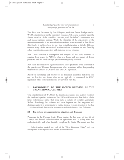 Creating legal space for water user organizations