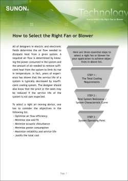 How to Select the Right Fan or Blower