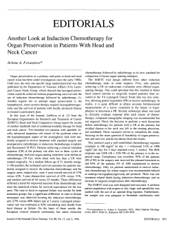 Another Look at Induction Chemotherapy for Organ Preservation in