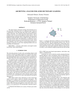 ARCHETYPAL ANALYSIS FOR AUDIO DICTIONARY LEARNING