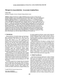 Nitrogen in Crop Production: An Account of GlobalFlows