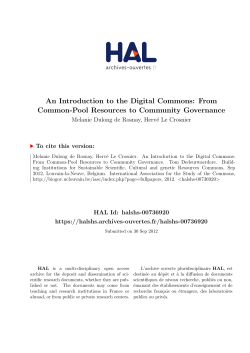 An Introduction to the Digital Commons: From Common - Hal-SHS