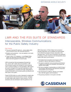 lmr and the p25 suite of standards