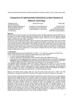 Comparison of Lightning Data Collected by Location Systems of