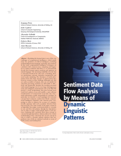 Sentiment data flow analysis by means of dynamic