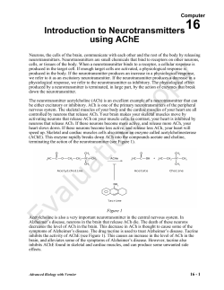 Introduction to Neurotransmitters using AChE