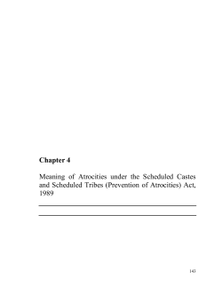 Chapter 4 Meaning of Atrocities under the Scheduled Castes and