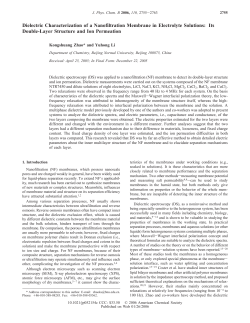 Dielectric Characterization of a Nanofiltration Membrane in