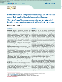 Effects of medical compression stockings on epi