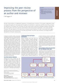 Improving the peer-review process from the perspective of