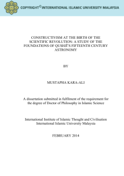 constructivism at the birth of the scientific revolution