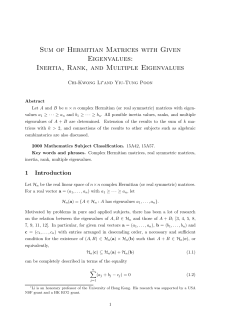 Sum of Hermitian Matrices with Given Eigenvalues: Inertia, Rank