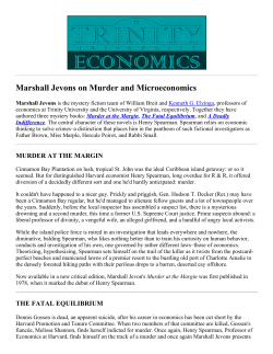 Marshall Jevons on Murder and Microeconomics
