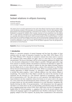 Subset relations in ellipsis licensing