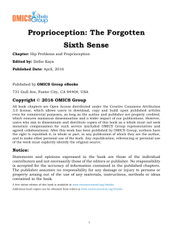 Hip Problems and Proprioception - e