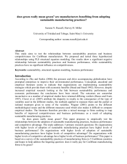 does green really mean green? are manufacturers benefiting from