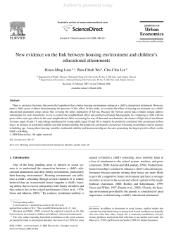 New evidence on the link between housing environment and