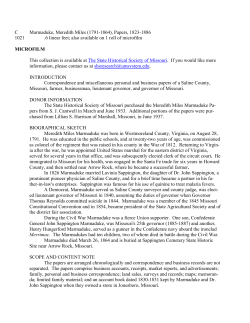 Marmaduke, Meredith Miles (1791-1864), Papers, 1823