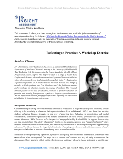 Reflecting on Practice