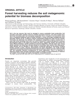 Forest harvesting reduces the soil metagenomic potential