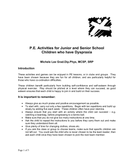 PE Activities for Junior and Senior school pupils