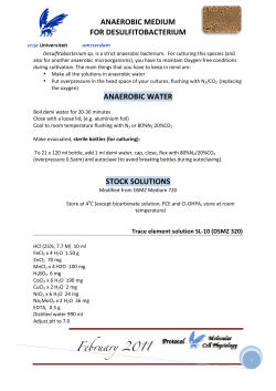 ANAEROBIC MEDIUM FOR DESULFITOBACTERIUM February