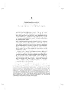 Taxation in the UK - Institute for Fiscal Studies