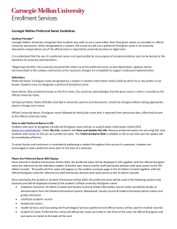 Preferred Name Guidelines